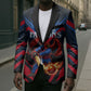 Personalized Antigua And Barbuda Cricket Falcons Blazer Abstract Hexagon Pattern Sport