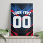 Personalized Antigua And Barbuda Cricket Falcons Canvas Wall Art Abstract Hexagon Pattern Sport