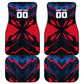 Personalized Antigua And Barbuda Cricket Falcons Car Mats Abstract Hexagon Pattern Sport