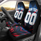 Personalized Antigua And Barbuda Cricket Falcons Car Seat Cover Abstract Hexagon Pattern Sport