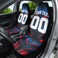 Personalized Antigua And Barbuda Cricket Falcons Car Seat Cover Abstract Hexagon Pattern Sport