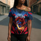Personalized Antigua And Barbuda Cricket Falcons Cross Shoulder Shirt Abstract Hexagon Pattern Sport