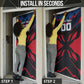Personalized Antigua And Barbuda Cricket Falcons Door Cover Abstract Hexagon Pattern Sport