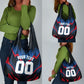 Personalized Antigua And Barbuda Cricket Falcons Grocery Bag Abstract Hexagon Pattern Sport