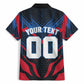 Personalized Antigua And Barbuda Cricket Falcons Hawaiian Shirt Abstract Hexagon Pattern Sport