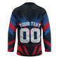 Personalized Antigua And Barbuda Cricket Falcons Hockey Jersey Abstract Hexagon Pattern Sport