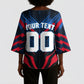 Personalized Antigua And Barbuda Cricket Falcons Kimono Sleeve Blouse Abstract Hexagon Pattern Sport