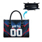 Personalized Antigua And Barbuda Cricket Falcons Leather Bag Abstract Hexagon Pattern Sport