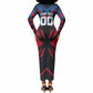 Personalized Antigua And Barbuda Cricket Falcons Long Sleeve Bodycon Dress Abstract Hexagon Pattern Sport