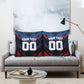 Personalized Antigua And Barbuda Cricket Falcons Pillow Cover Abstract Hexagon Pattern Sport