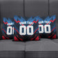 Personalized Antigua And Barbuda Cricket Falcons Pillow Cover Abstract Hexagon Pattern Sport
