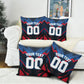 Personalized Antigua And Barbuda Cricket Falcons Pillow Cover Abstract Hexagon Pattern Sport