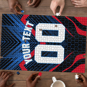 Personalized Antigua And Barbuda Cricket Falcons Puzzle Abstract Hexagon Pattern Sport