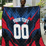 Personalized Antigua And Barbuda Cricket Falcons Quilt Abstract Hexagon Pattern Sport
