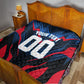 Personalized Antigua And Barbuda Cricket Falcons Quilt Abstract Hexagon Pattern Sport
