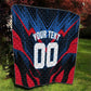 Personalized Antigua And Barbuda Cricket Falcons Quilt Abstract Hexagon Pattern Sport