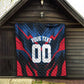 Personalized Antigua And Barbuda Cricket Falcons Quilt Abstract Hexagon Pattern Sport