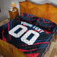 Personalized Antigua And Barbuda Cricket Falcons Quilt Bed Set Abstract Hexagon Pattern Sport
