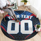 Personalized Antigua And Barbuda Cricket Falcons Round Carpet Abstract Hexagon Pattern Sport