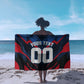 Personalized Antigua And Barbuda Cricket Falcons Sarong Abstract Hexagon Pattern Sport