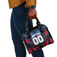 Personalized Antigua And Barbuda Cricket Falcons Shoulder Handbag Abstract Hexagon Pattern Sport