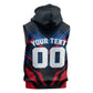 Personalized Antigua And Barbuda Cricket Falcons Sleeveless Hoodie Abstract Hexagon Pattern Sport