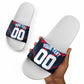 Personalized Antigua And Barbuda Cricket Falcons Slide Sandals Abstract Hexagon Pattern Sport
