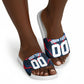 Personalized Antigua And Barbuda Cricket Falcons Slide Sandals Abstract Hexagon Pattern Sport