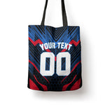 Personalized Antigua And Barbuda Cricket Falcons Tote Bag Abstract Hexagon Pattern Sport