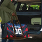 Personalized Antigua And Barbuda Cricket Falcons Travel Bag Abstract Hexagon Pattern Sport