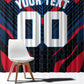 Personalized Antigua And Barbuda Cricket Falcons Window Curtain Abstract Hexagon Pattern Sport