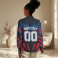 Personalized Antigua And Barbuda Cricket Falcons Women Casual Shirt Abstract Hexagon Pattern Sport