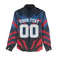 Personalized Antigua And Barbuda Cricket Falcons Women Casual Shirt Abstract Hexagon Pattern Sport