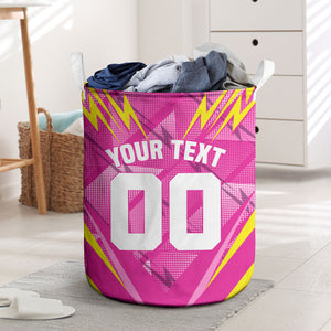 Personalized Barbados Tridents Laundry Basket Cricket Mascot Dynamic Anime Art