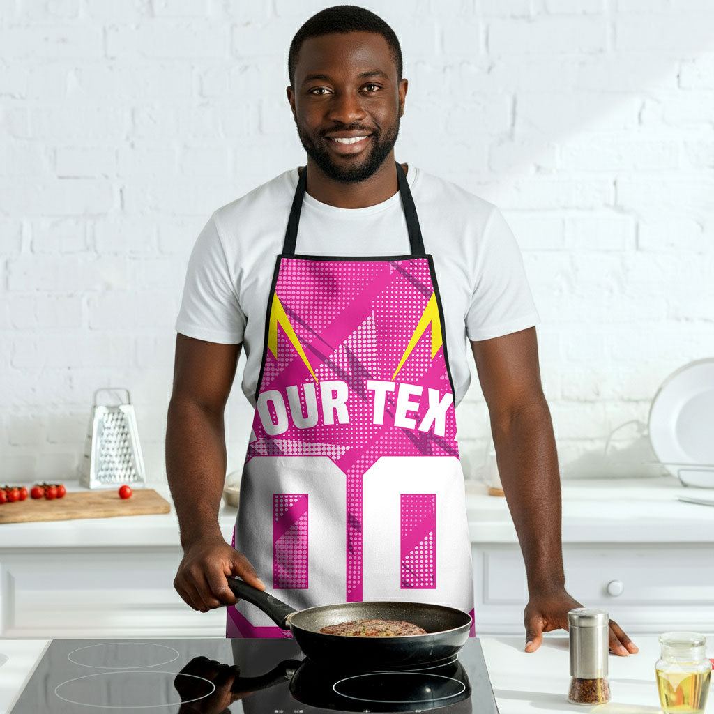 Personalized Barbados Tridents Apron Cricket Mascot Dynamic Anime Art