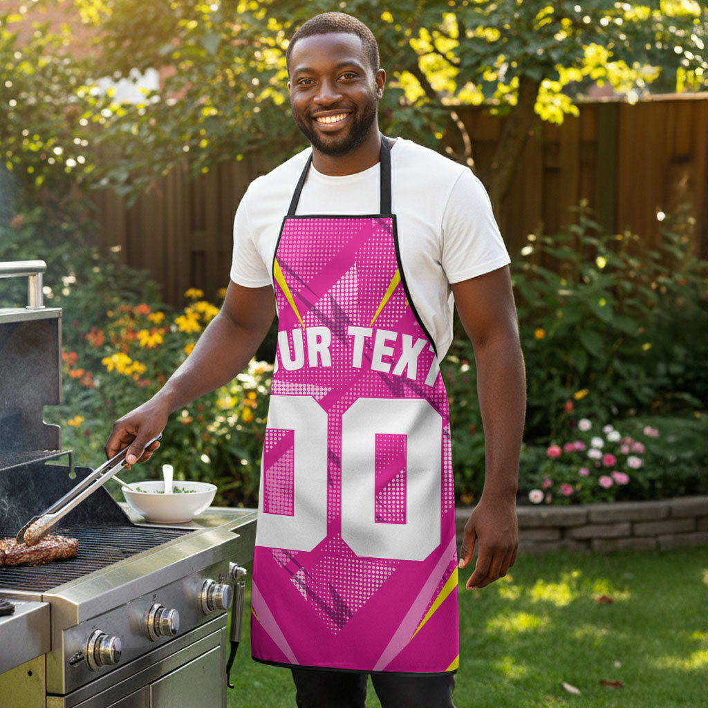 Personalized Barbados Tridents Apron Cricket Mascot Dynamic Anime Art
