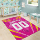 Personalized Barbados Tridents Area Rug Cricket Mascot Dynamic Anime Art