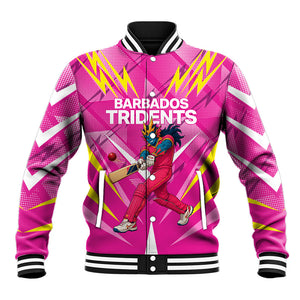 Personalized Barbados Tridents Baseball Jacket Cricket Mascot Dynamic Anime Art