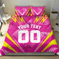 Personalized Barbados Tridents Bedding Set Cricket Mascot Dynamic Anime Art
