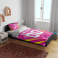 Personalized Barbados Tridents Bedding Set Cricket Mascot Dynamic Anime Art