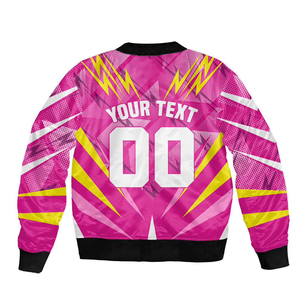 Personalized Barbados Tridents Bomber Jacket Cricket Mascot Dynamic Anime Art