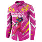 Personalized Barbados Tridents Button Sweatshirt Cricket Mascot Dynamic Anime Art