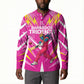 Personalized Barbados Tridents Button Sweatshirt Cricket Mascot Dynamic Anime Art