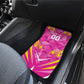 Personalized Barbados Tridents Car Mats Cricket Mascot Dynamic Anime Art