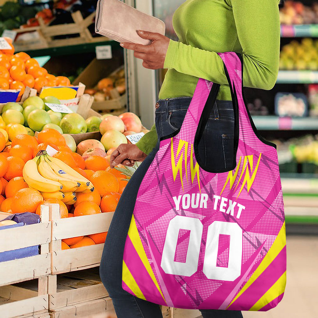 Personalized Barbados Tridents Grocery Bag Cricket Mascot Dynamic Anime Art