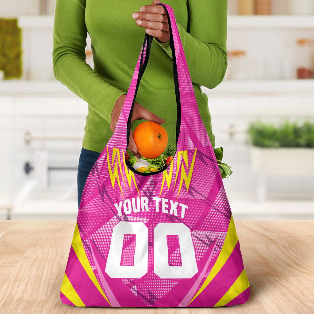 Personalized Barbados Tridents Grocery Bag Cricket Mascot Dynamic Anime Art