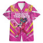 Personalized Barbados Tridents Hawaiian Shirt Cricket Mascot Dynamic Anime Art
