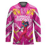 Personalized Barbados Tridents Hockey Jersey Cricket Mascot Dynamic Anime Art