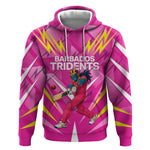 Personalized Barbados Tridents Hoodie Cricket Mascot Dynamic Anime Art