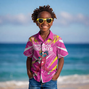 Personalized Barbados Tridents Kid Hawaiian Shirt Cricket Mascot Dynamic Anime Art